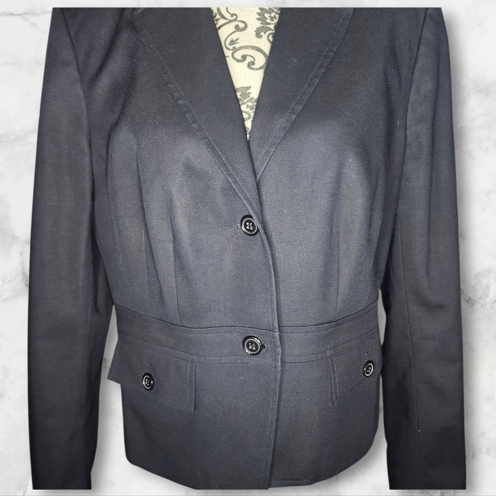 ANN TAYLOR Navy Blazer - 12 - Picture 4 of 6